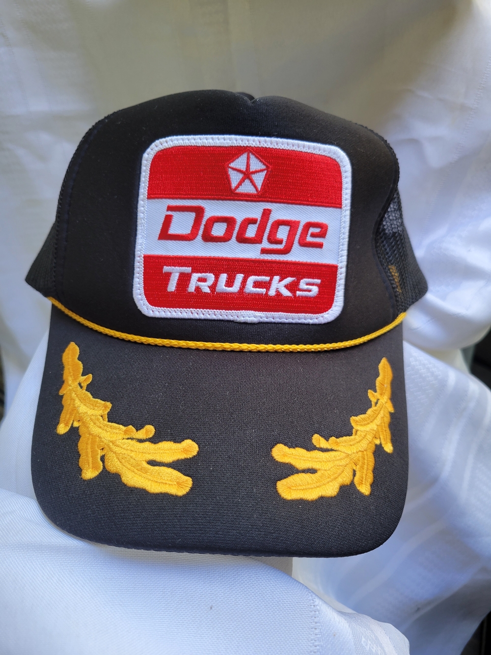 OTTO Black Trucker Cap with Red Logo